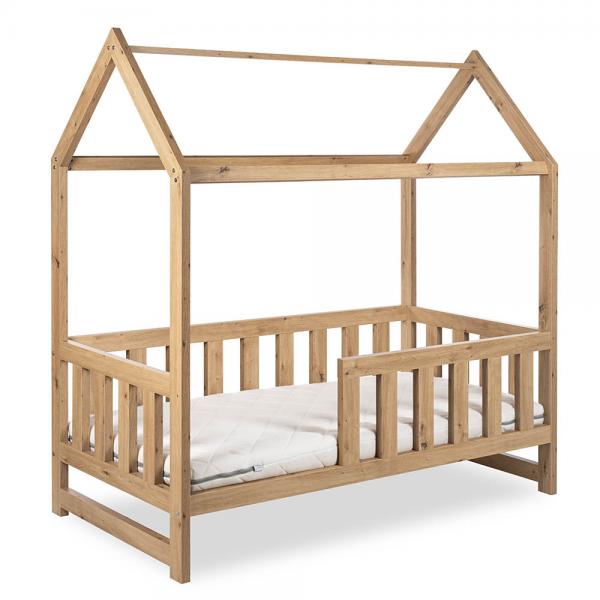 Pat tineret casuta Klups Liv Natur 160x80 cu sertar