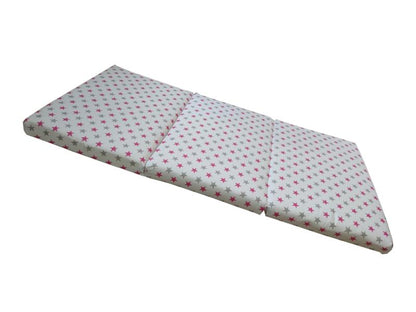 Saltea Pliabila Spuma Poliuretanica 120x60x5 cm - Stelute Gri Roz