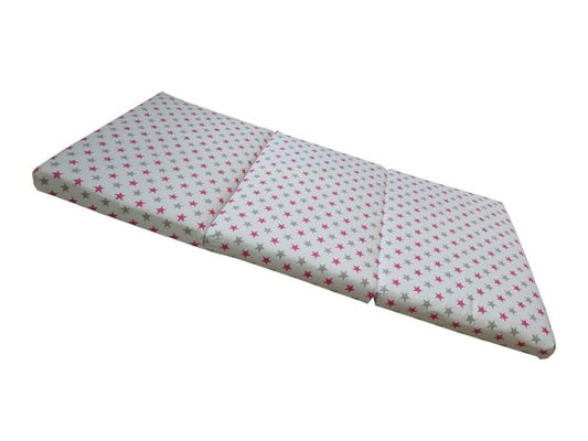 Saltea Pliabila Spuma Poliuretanica 120x60x5 cm - Stelute Gri Roz