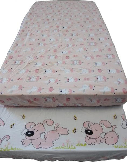 Cearcaf Imprimat Roz cu Elastic 120X60cm