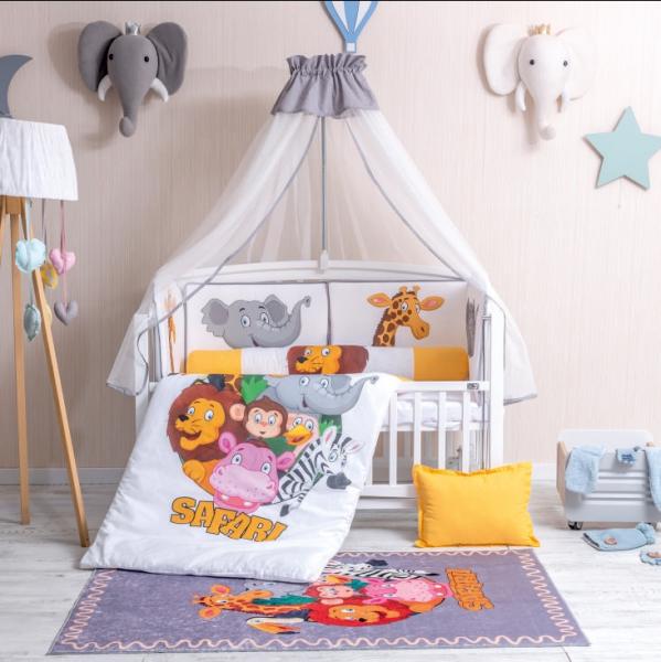 Lenjerie MyKids 10 Piese VP 348 SAFARI 120x60 cm