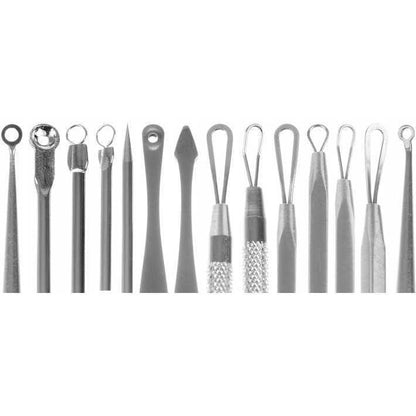 Set  trusa cu 7 pensete profesionale cu 2 capete pentru extractie puncte negre Iso Trade MY45012