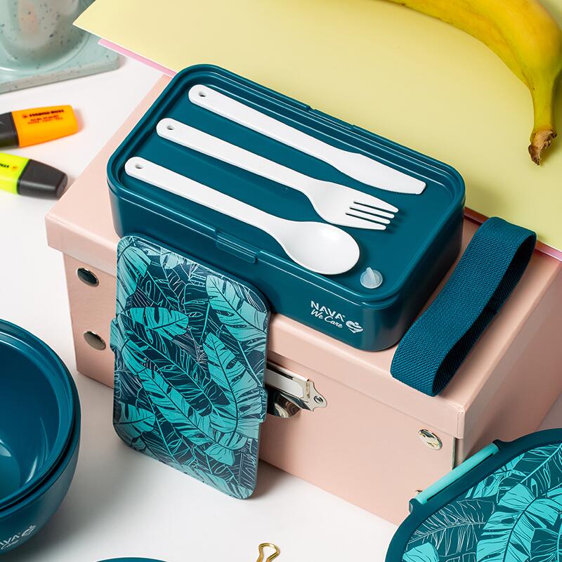 Lunchbox Nava We care 650ml albastru