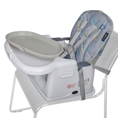 Scaun de luat masa multifunctional Coccolle Ziti Grey Stars