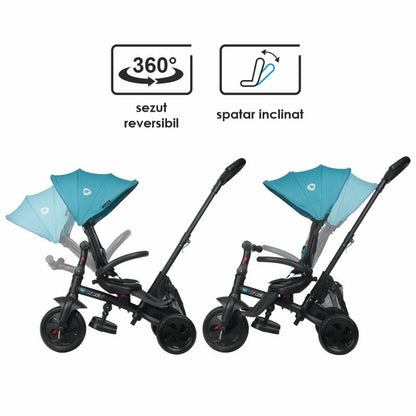 Tricicleta multifunctionala Coccolle Alegra Turquoise tide