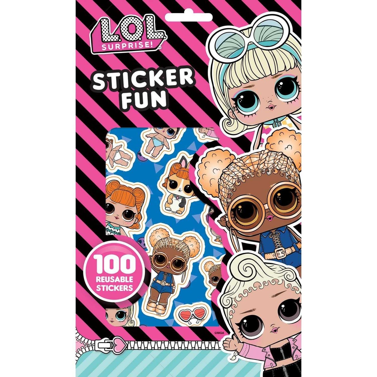 Set 100 stickere reutilizabile LOL Surprise Alligator AB3070LOLSF3