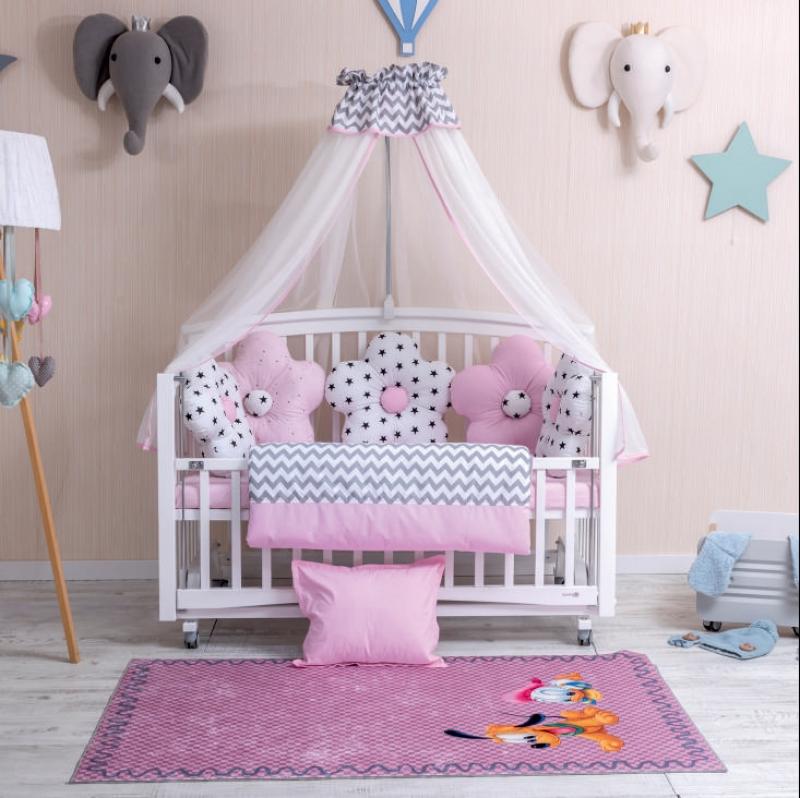 Lenjerie MyKids 10 Piese VP 328 PASTEL Pink 120x60 cm