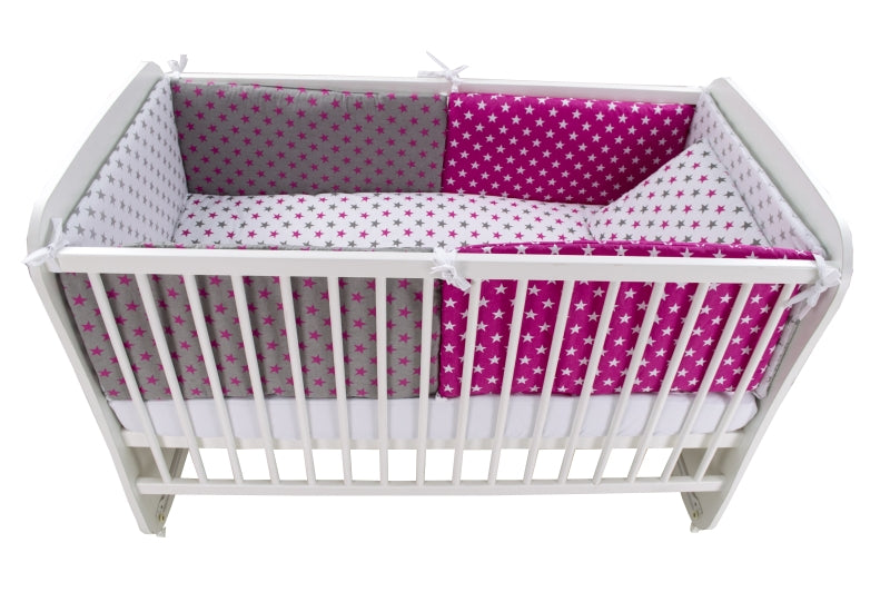 Lenjerie MyKids Colorful Stars Pink 9 Piese 120x60 cm