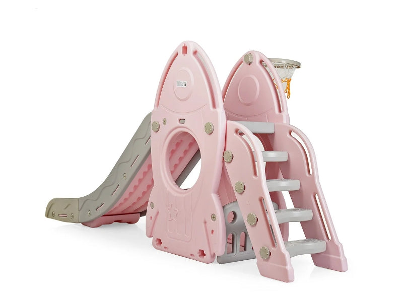 Tobogan MyKids cu cos de baschet Racheta Pink