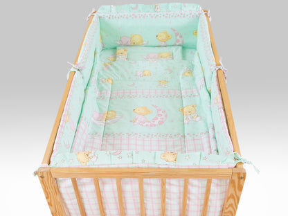 Lenjerie MyKids TEDDY STELUTE Turquoise M1 4+1 Piese 120x60 cm