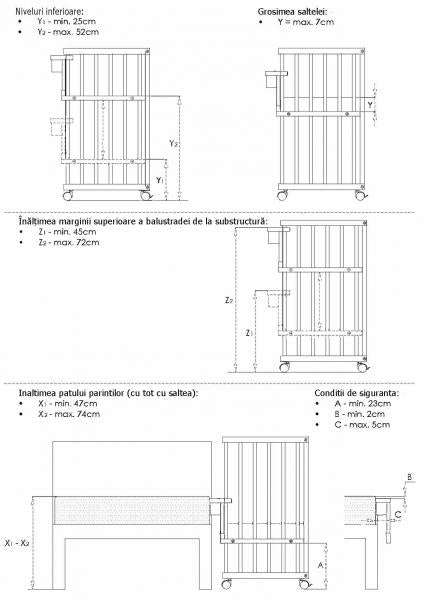 Patut copii din lemn KLUPS Piccolino Natur 90x40 cm