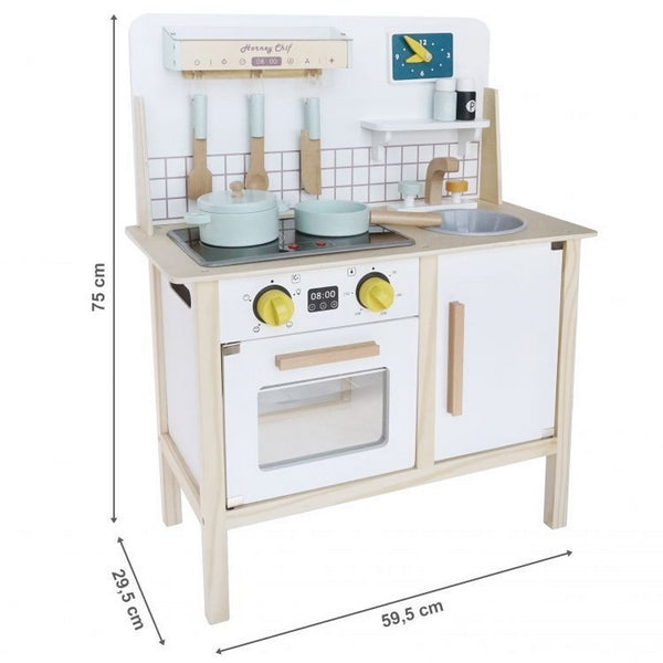 Bucatarie din lemn Ecotoys cu sunete CA12093