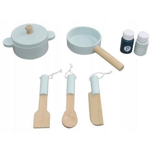 Bucatarie din lemn Ecotoys CA12092 cu tabla pentru retete