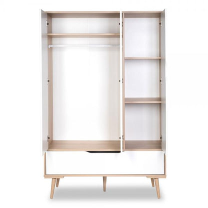 Dulap copii Klups SOFIE Natur-Alb 3 Segmente 