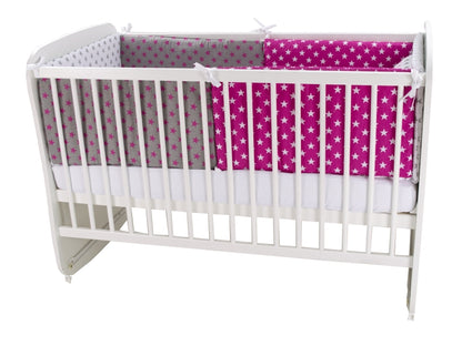 Lenjerie MyKids Colorful Stars Pink 9 Piese 120x60 cm