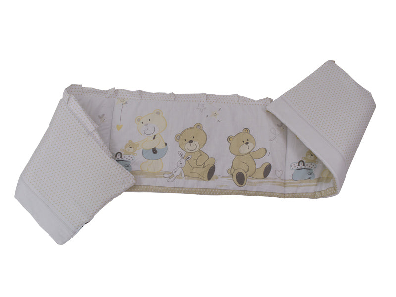 Lenjerie MyKids Teddy Play Bej 5 Piese M1 140x70 cm
