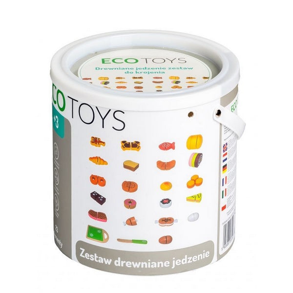 Set alimente din lemn Ecotoys 23 buc