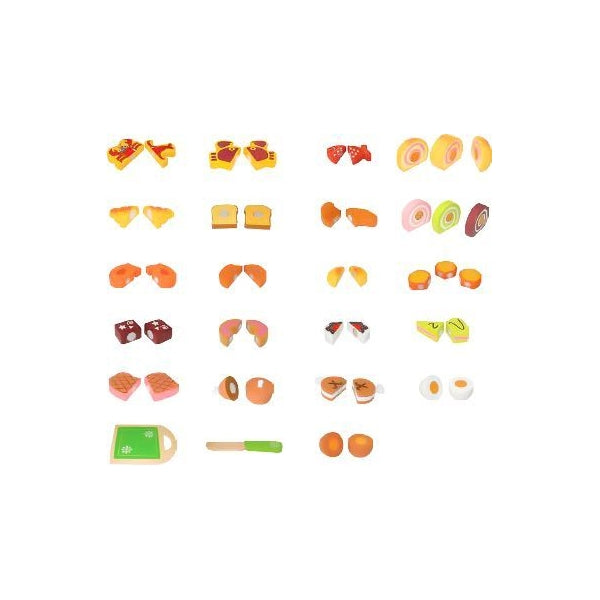 Set alimente din lemn Ecotoys 23 buc