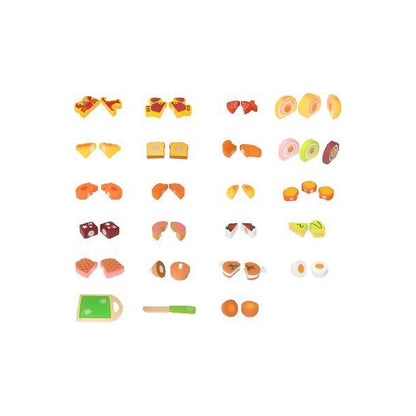 Set alimente din lemn Ecotoys 23 buc