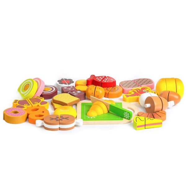 Set alimente din lemn Ecotoys 23 buc