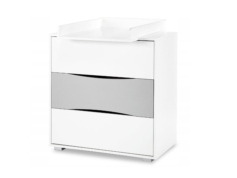 Comoda de infasat Klups NATI Gri Alb