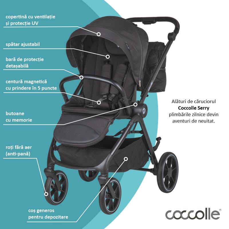 Carucior modular 2in1 Coccolle Serry Jet black