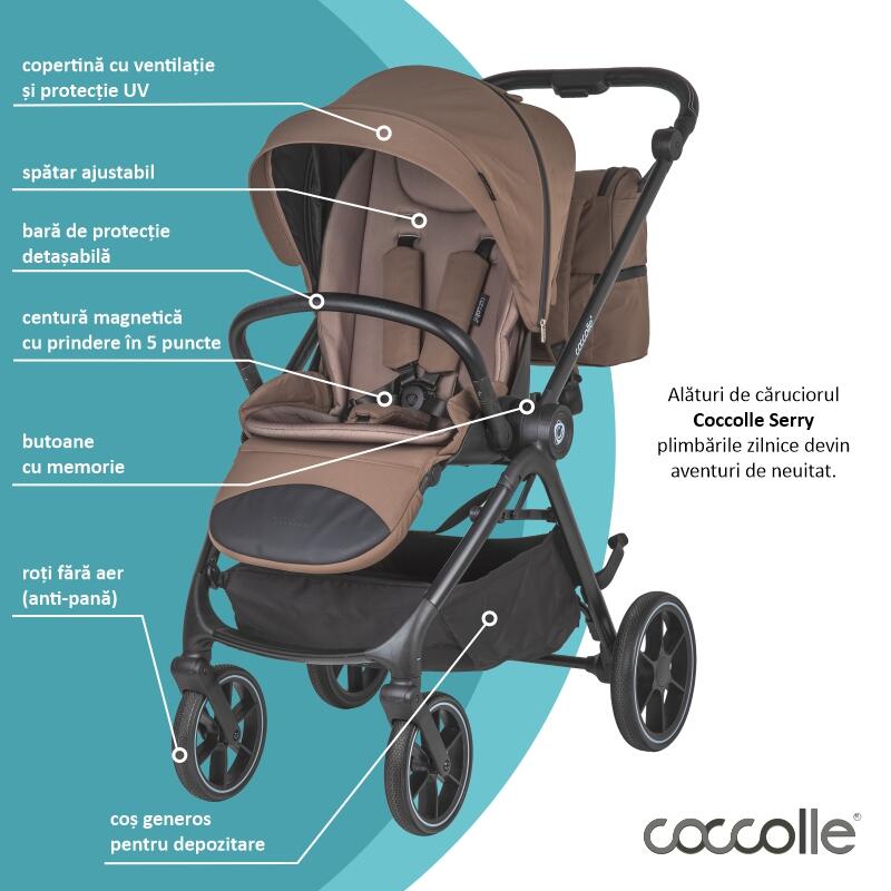 Carucior modular 2in1 Coccolle Serry Light taupe