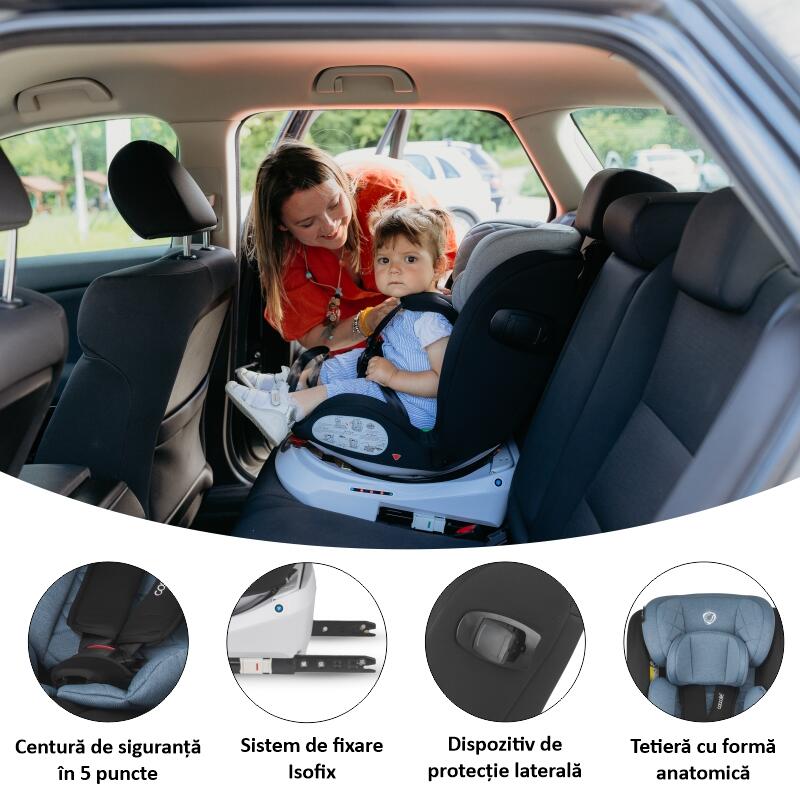 Scaun auto iSize 40-150 cm Coccolle Lyra Celestial blue