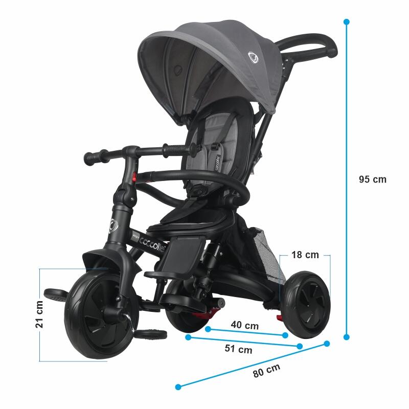 Tricicleta multifunctionala Coccolle Alegra Greystone