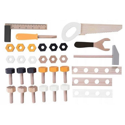 Banc de lucru din lemn 32 piese Ecotoys