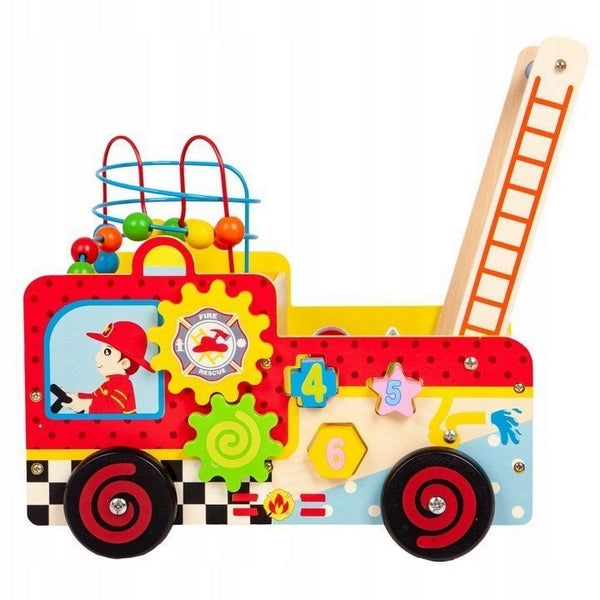 Antemergator educativ Pompieri Ecotoys HM013238, blocuri, labirint, multicolor