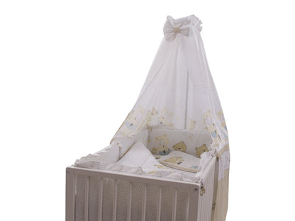 Lenjerie MyKids Teddy Play Bej 5+1 Piese M1 140x70 cm