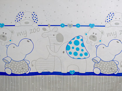 Lenjerie MyKids My Zoo Albastru 5 Piese 120x60 cm