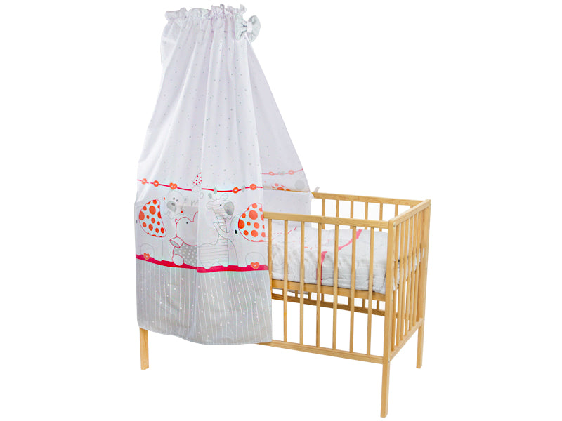 Lenjerie MyKids My Zoo Rosu 5 Piese 120x60 cm