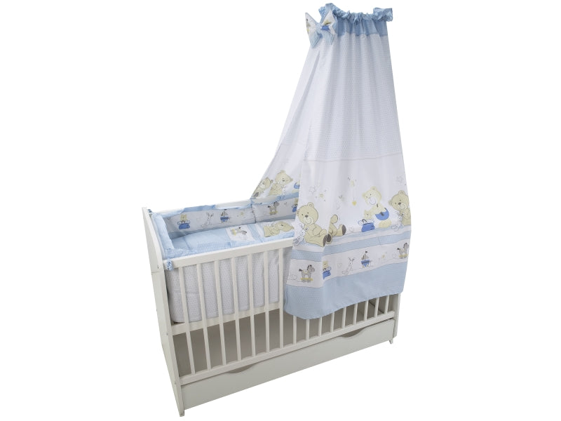 Lenjerie MyKids Teddy Play Blue M2 5+1 Piese M2 120x60 cm