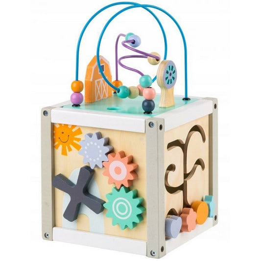 Cub educational din lemn ECOTOYS 1030 