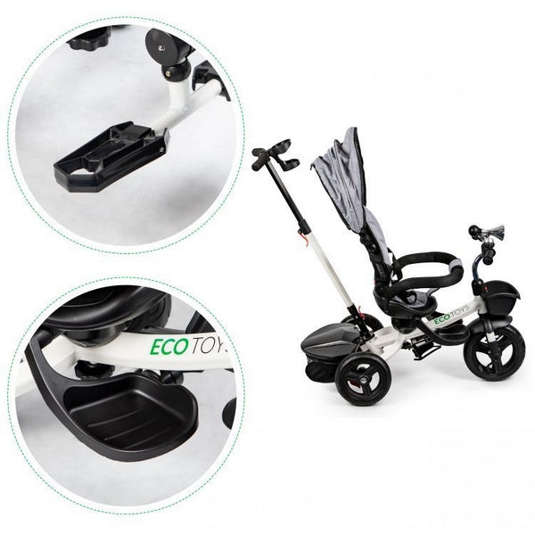 Tricicleta cu sezut reversibil Ecotoys JM-311 - Gri