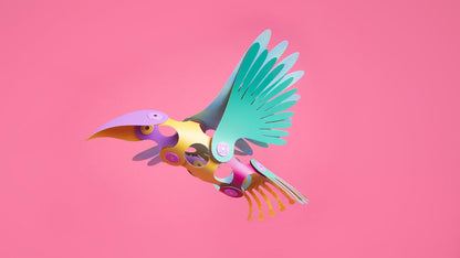 Clixo® joc magnetic de construit - Pasari tropicale (22 piese)