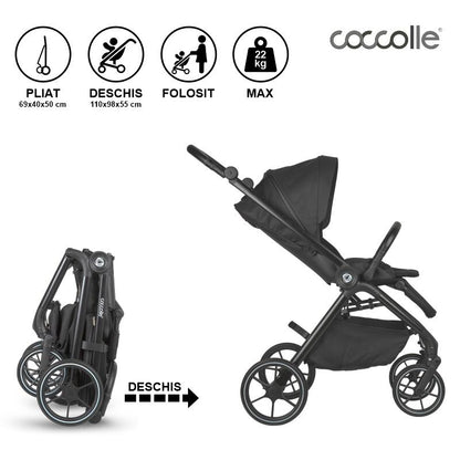 Carucior modular 2in1 Coccolle Serry Jet black