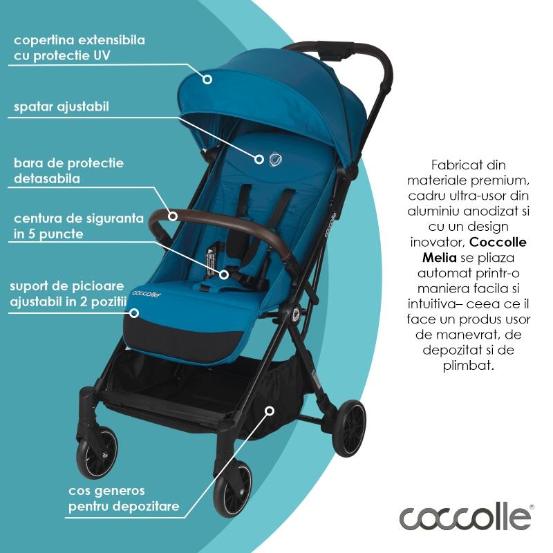Carucior sport autofold Coccolle Melia Deep turquoise