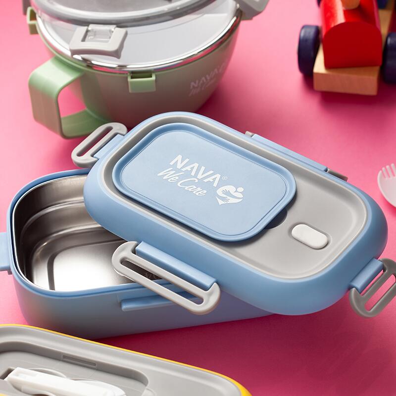 Lunchbox Nava We care 800 ml albastru