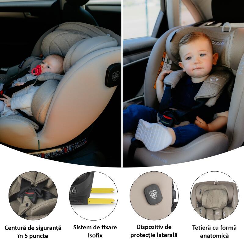 Scaun auto iSize 40-150 cm Coccolle Nova Sand beige