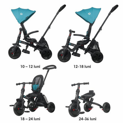 Tricicleta multifunctionala Coccolle Alegra Turquoise tide