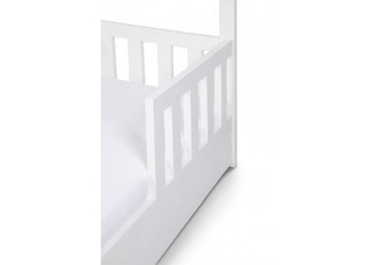 Pat tineret casuta Klups Liv Alb 160x80 cu sertar