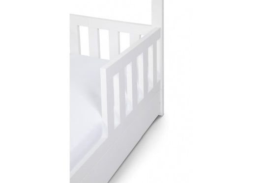 Pat tineret casuta Klups Liv Alb 160x80 cu sertar