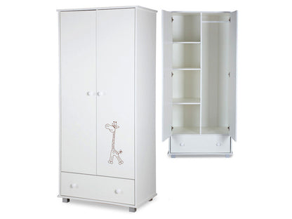 Dulap copii Klups SAFARI Giraffe Alb
