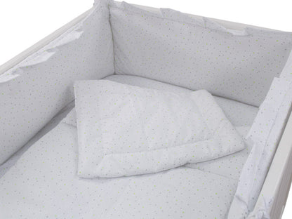 Lenjerie MyKids Little Stars Verde 4 Piese 120x60