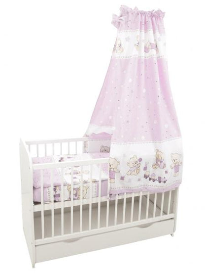 Lenjerie MyKids Teddy Toys Roz M1 5+1 Piese M2 140x70 cm