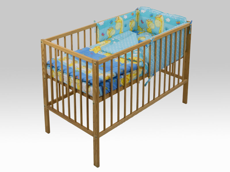 Lenjerie MyKids Happy Giraffe Albastru 4 Piese 140x70