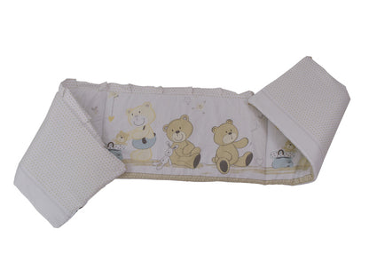 Lenjerie MyKids Teddy Play Bej 5+1 Piese M1 140x70 cm